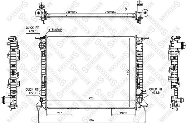 Stellox 10-25520-SX - Радіатор, охолодження двигуна avtolavka.club