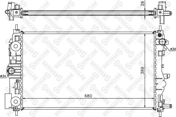 Stellox 10-25695-SX - Радіатор, охолодження двигуна avtolavka.club