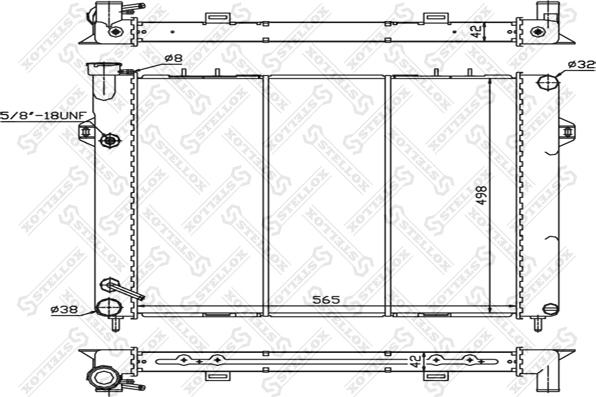 Stellox 10-25613-SX - Радіатор, охолодження двигуна avtolavka.club