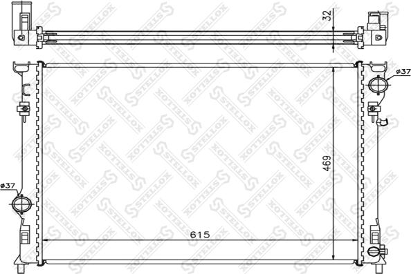 Stellox 10-25627-SX - Радіатор, охолодження двигуна avtolavka.club