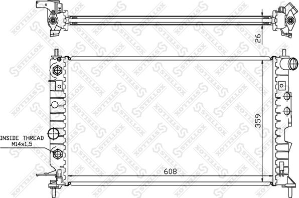 Stellox 10-25099-SX - Радіатор, охолодження двигуна avtolavka.club