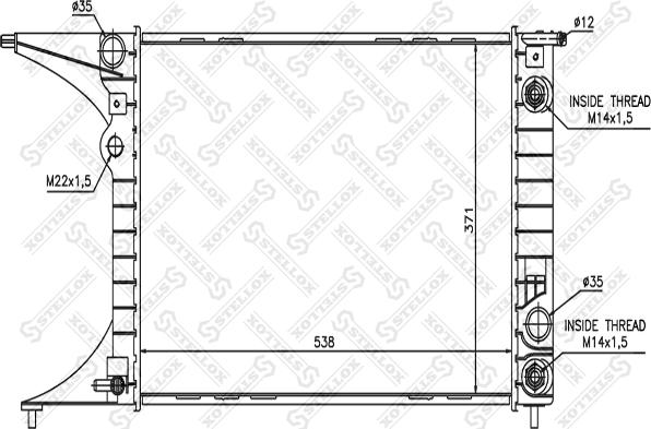 Stellox 10-25098-SX - Радіатор, охолодження двигуна avtolavka.club