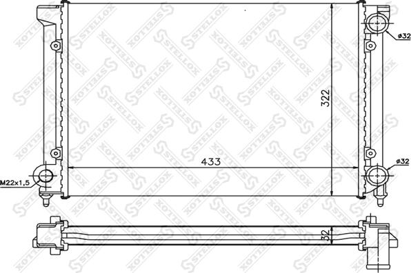 Stellox 10-25049-SX - Радіатор, охолодження двигуна avtolavka.club