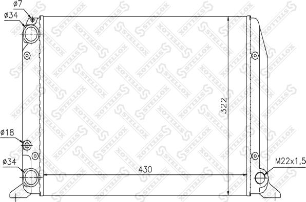 Stellox 10-25043-SX - Радіатор, охолодження двигуна avtolavka.club