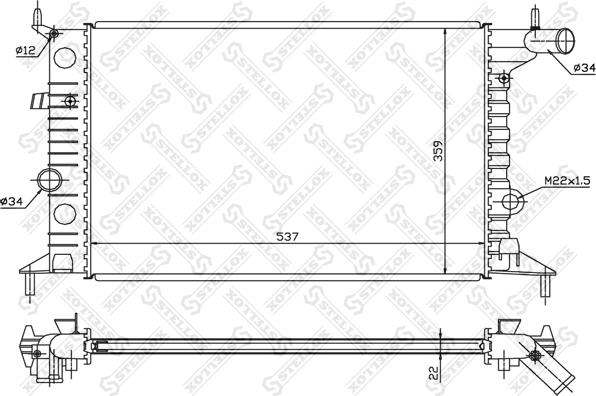 Stellox 10-25060-SX - Радіатор, охолодження двигуна avtolavka.club