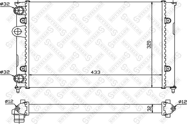 Stellox 10-25068-SX - Радіатор, охолодження двигуна avtolavka.club