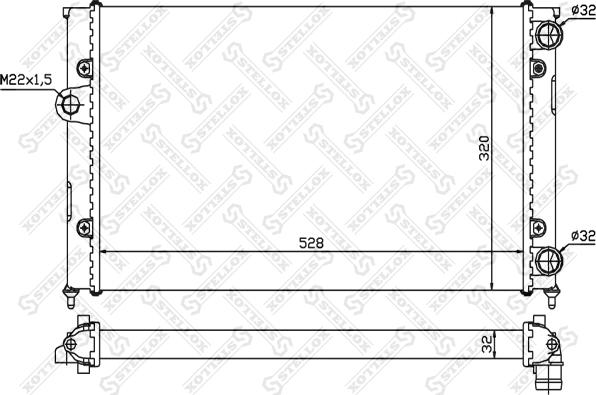 Stellox 10-25005-SX - Радіатор, охолодження двигуна avtolavka.club