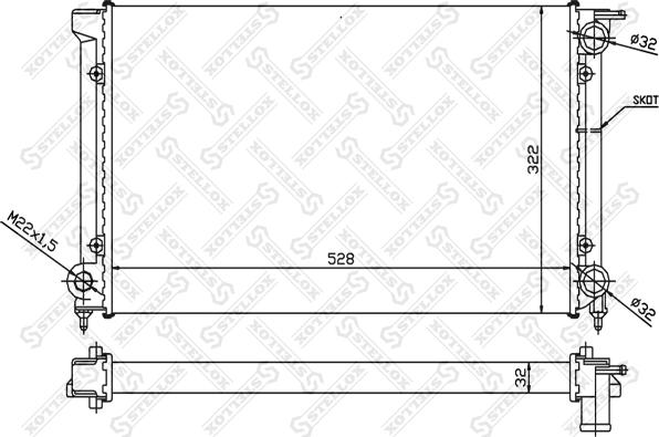 Stellox 10-25000-SX - Радіатор, охолодження двигуна avtolavka.club