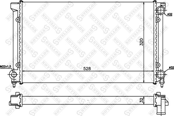 Stellox 10-25003-SX - Радіатор, охолодження двигуна avtolavka.club