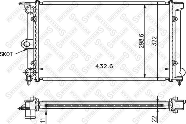 Stellox 10-25002-SX - Радіатор, охолодження двигуна avtolavka.club