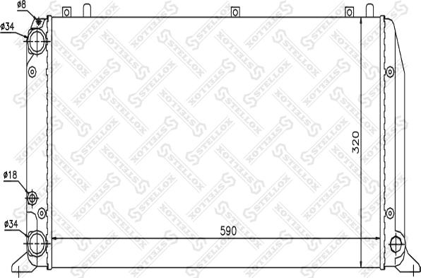 Stellox 10-25016-SX - Радіатор, охолодження двигуна avtolavka.club