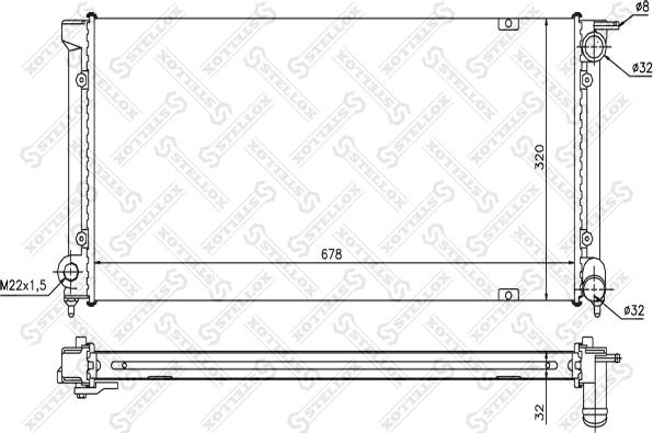 Stellox 10-25012-SX - Радіатор, охолодження двигуна avtolavka.club