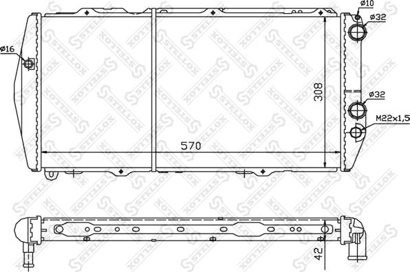 Stellox 10-25017-SX - Радіатор, охолодження двигуна avtolavka.club