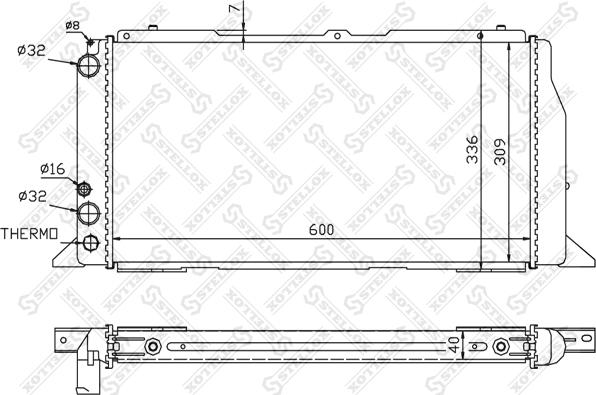 Stellox 10-25020-SX - Радіатор, охолодження двигуна avtolavka.club