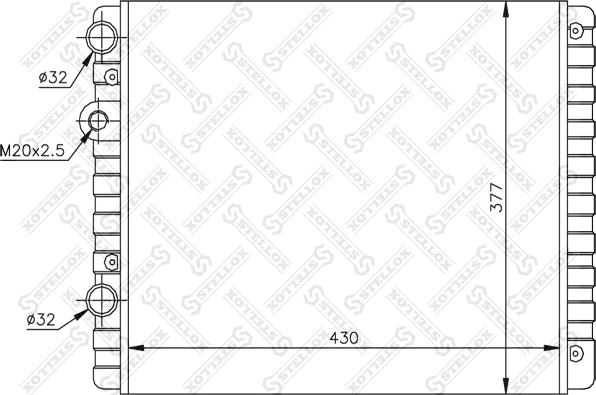 Stellox 10-25070-SX - Радіатор, охолодження двигуна avtolavka.club