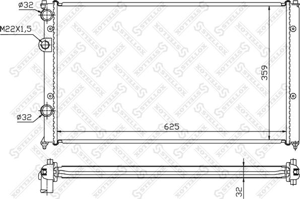 Stellox 10-25199-SX - Радіатор, охолодження двигуна avtolavka.club