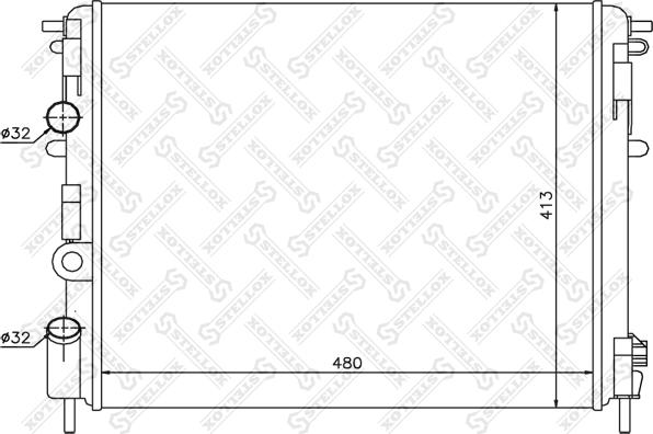 Stellox 10-25192-SX - Радіатор, охолодження двигуна avtolavka.club