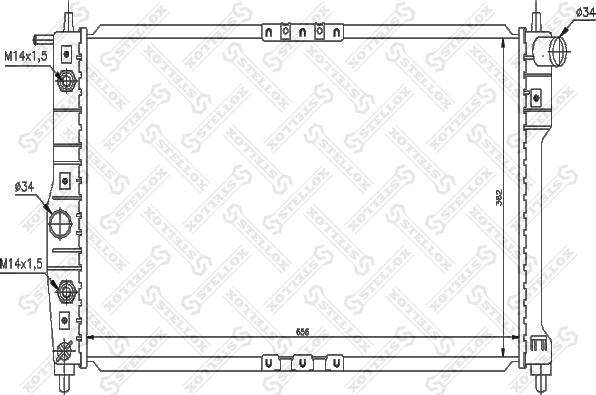 Stellox 10-25146-SX - Радіатор, охолодження двигуна avtolavka.club