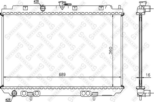 Stellox 10-25167-SX - Радіатор, охолодження двигуна avtolavka.club