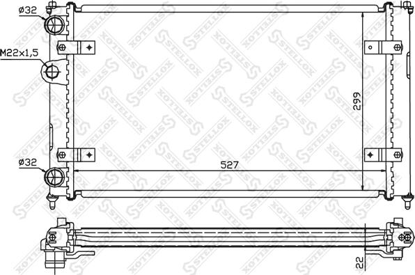 Stellox 10-25108-SX - Радіатор, охолодження двигуна avtolavka.club