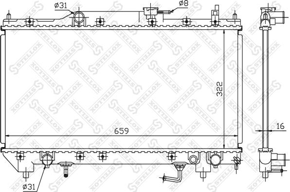 Stellox 10-25112-SX - Радіатор, охолодження двигуна avtolavka.club