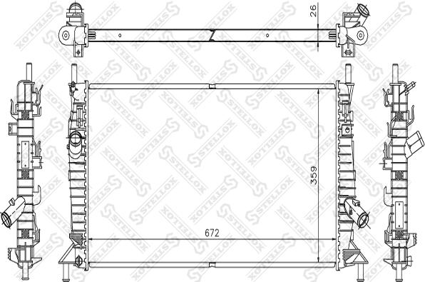 Stellox 10-25182-SX - Радіатор, охолодження двигуна avtolavka.club