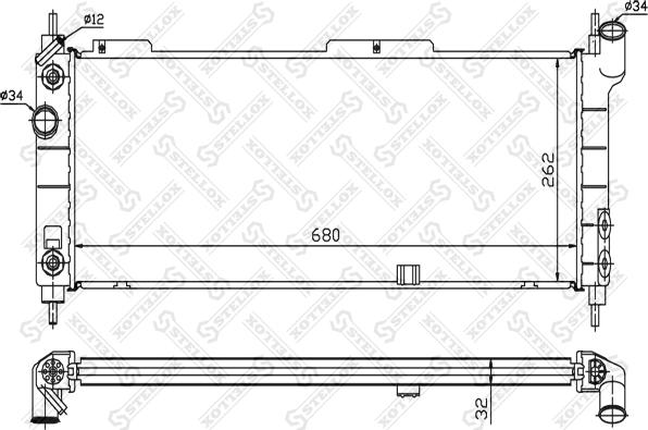 Stellox 10-25136-SX - Радіатор, охолодження двигуна avtolavka.club