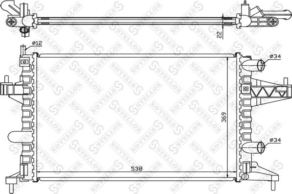 Stellox 10-25137-SX - Радіатор, охолодження двигуна avtolavka.club