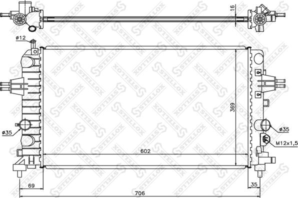 Stellox 10-25176-SX - Радіатор, охолодження двигуна avtolavka.club