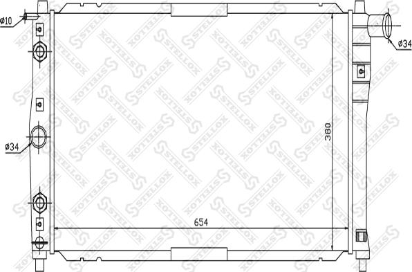 Stellox 10-25319-SX - Радіатор, охолодження двигуна avtolavka.club