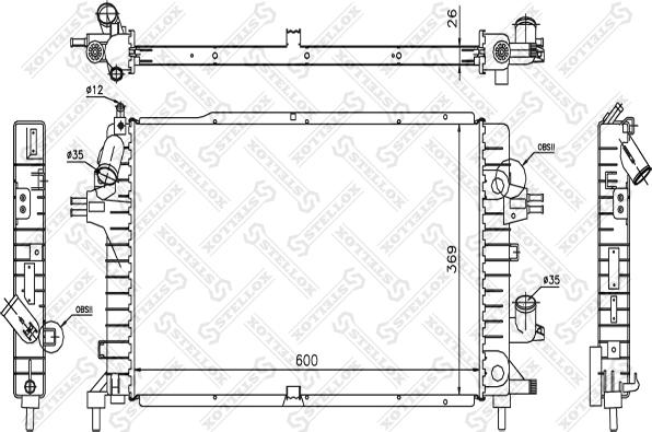 Stellox 10-25388-SX - Радіатор, охолодження двигуна avtolavka.club