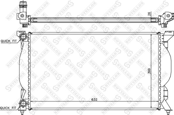 Stellox 10-25334-SX - Радіатор, охолодження двигуна avtolavka.club