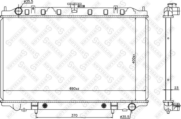 Stellox 10-25338-SX - Радіатор, охолодження двигуна avtolavka.club