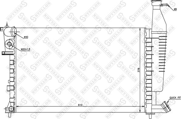 Stellox 10-25297-SX - Радіатор, охолодження двигуна avtolavka.club