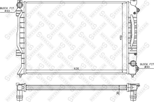 Stellox 10-25249-SX - Радіатор, охолодження двигуна avtolavka.club