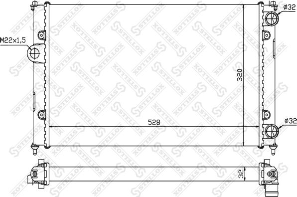 Stellox 10-25244-SX - Радіатор, охолодження двигуна avtolavka.club