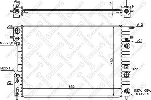 Stellox 10-25247-SX - Радіатор, охолодження двигуна avtolavka.club