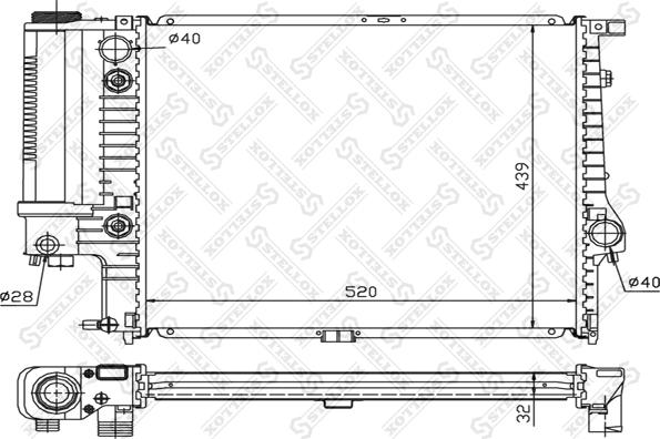 Stellox 10-25250-SX - Радіатор, охолодження двигуна avtolavka.club