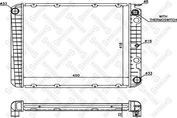 Stellox 10-25253-SX - Радіатор, охолодження двигуна avtolavka.club