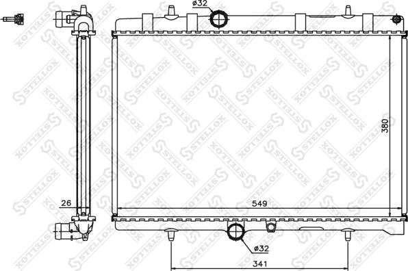 Stellox 10-25201-SX - Радіатор, охолодження двигуна avtolavka.club