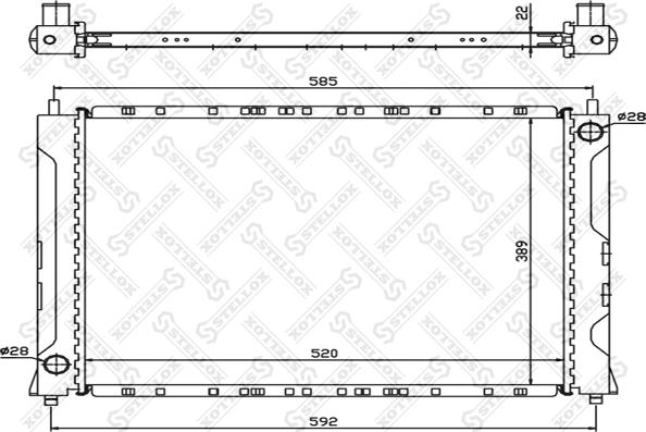 Stellox 10-25202-SX - Радіатор, охолодження двигуна avtolavka.club