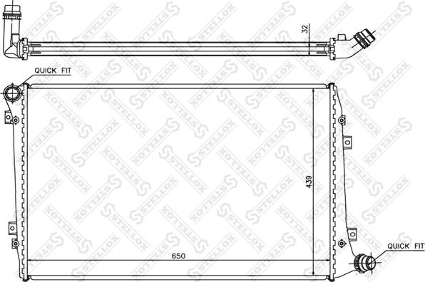 Stellox 10-25286-SX - Радіатор, охолодження двигуна avtolavka.club