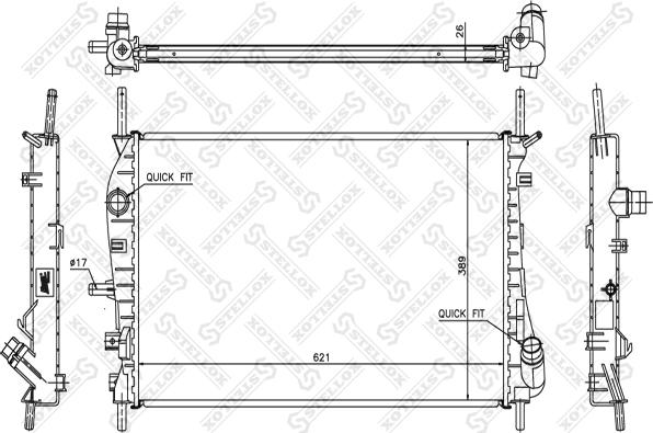 Stellox 10-25779-SX - Радіатор, охолодження двигуна avtolavka.club