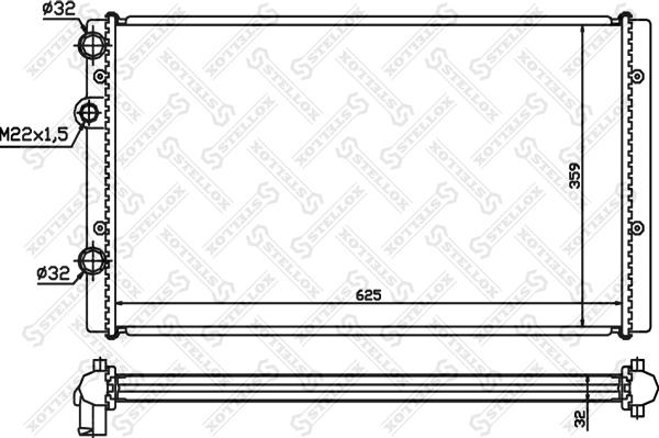 Stellox 10-26419-SX - Радіатор, охолодження двигуна avtolavka.club