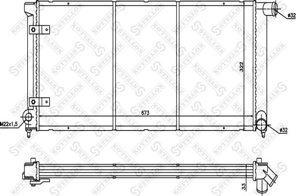 Stellox 10-26412-SX - Радіатор, охолодження двигуна avtolavka.club