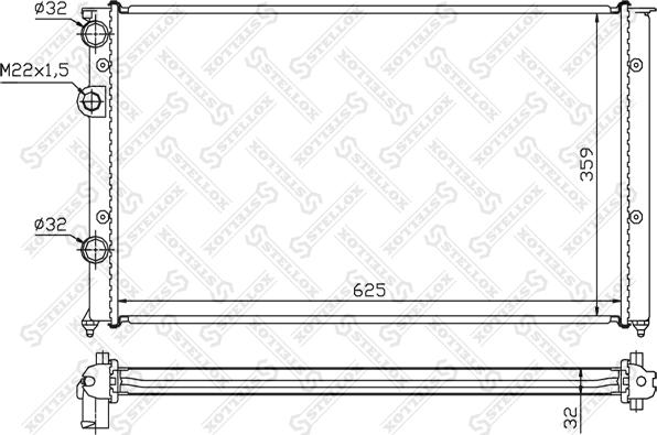 Stellox 10-26424-SX - Радіатор, охолодження двигуна avtolavka.club