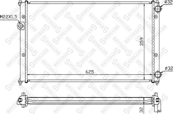 Stellox 10-26423-SX - Радіатор, охолодження двигуна avtolavka.club