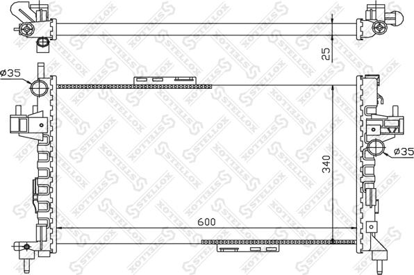 Stellox 10-26053-SX - Радіатор, охолодження двигуна avtolavka.club