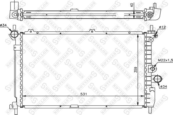 Stellox 10-26069-SX - Радіатор, охолодження двигуна avtolavka.club