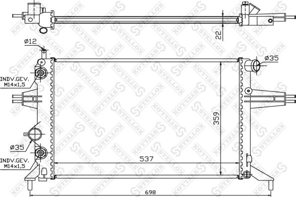 Stellox 10-26066-SX - Радіатор, охолодження двигуна avtolavka.club